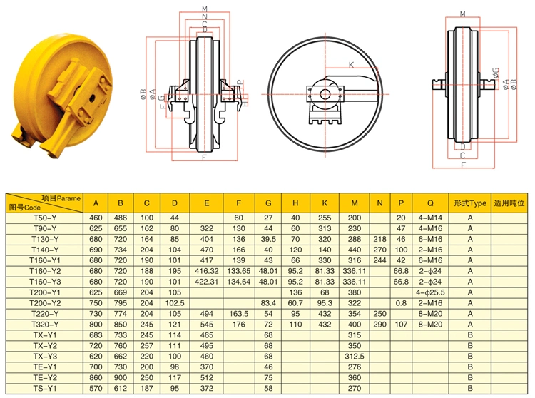 Aftermarket Track Roller Idler Sprockets for Komatsu PC650-3 PC710-5 PC750-7 Super Good Quality